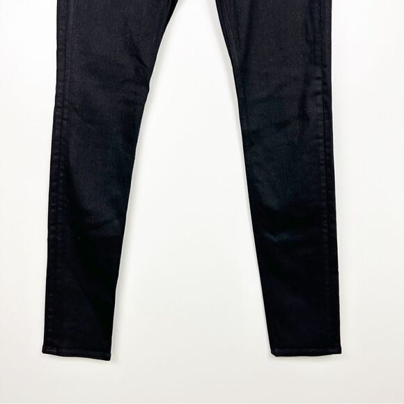 Rag & Bone Coated Black Mid Rise Skinny Jeans Size 29 - Picture 7 of 12